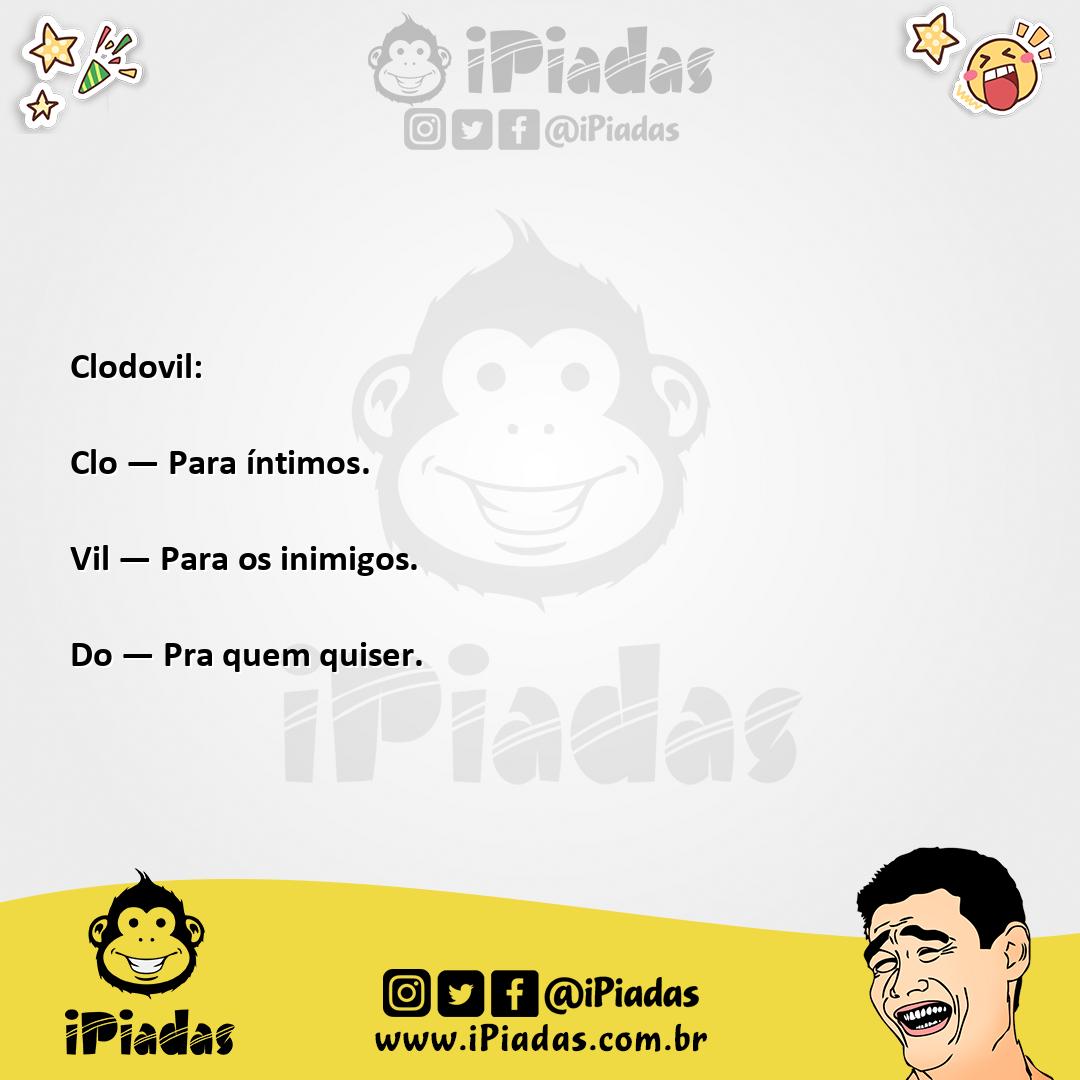 Ilustração da piada Apelidos do Clodovil no iPiadas