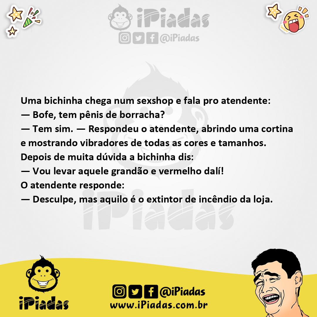 Ilustração da piada Bicha no Sexshop no iPiadas