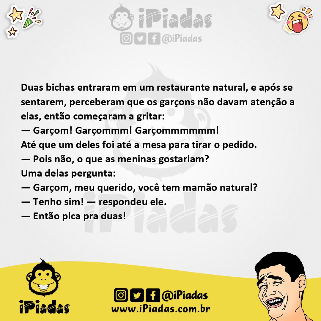 Ilustração da piada Bicha Saudável no iPiadas
