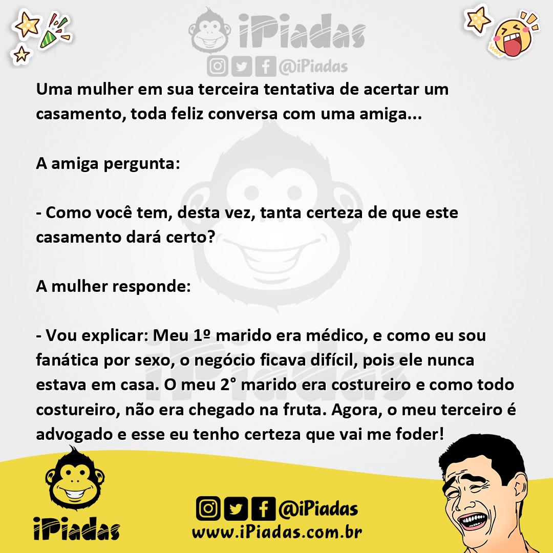 Ilustração da piada Casamento Feliz no iPiadas