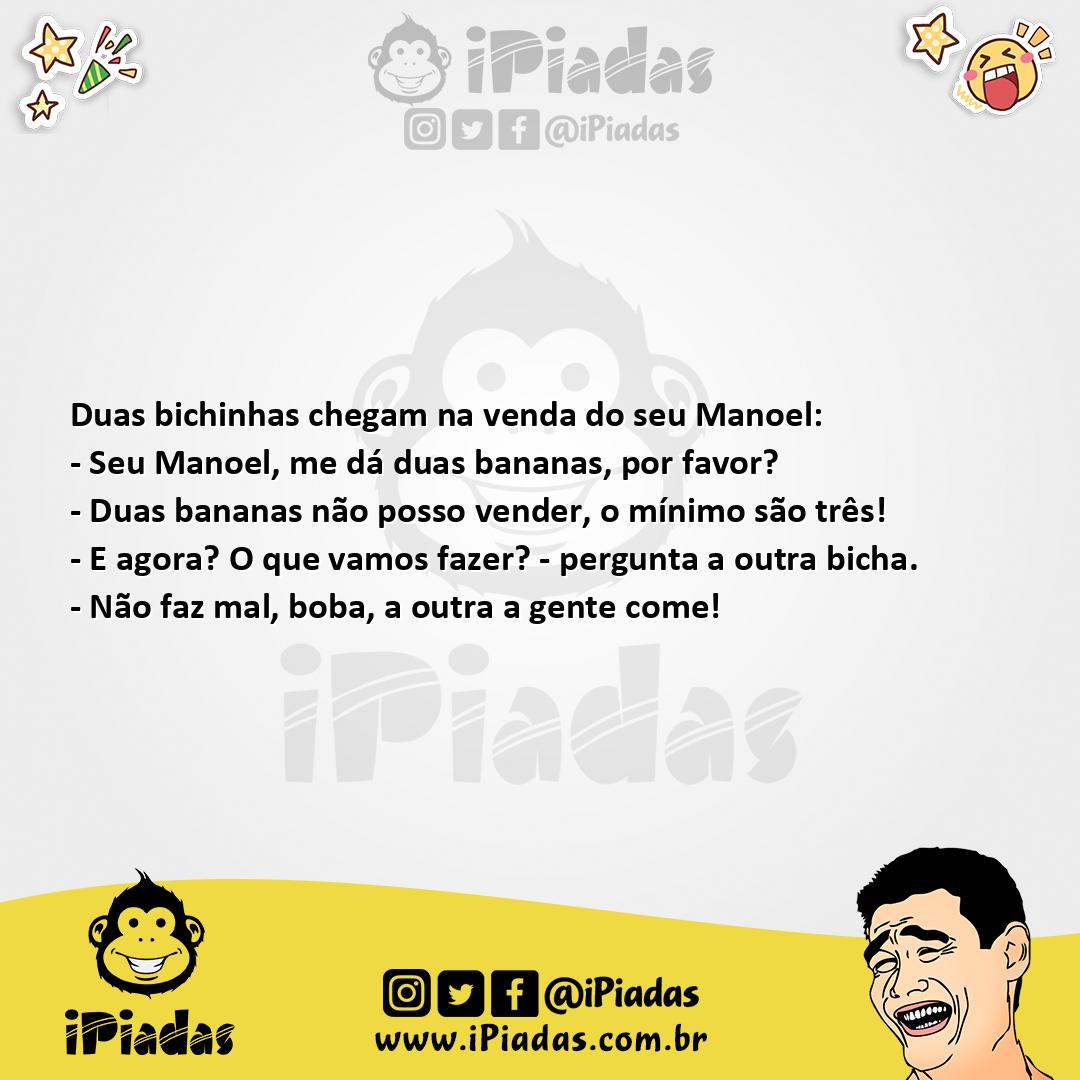 Ilustração da piada Comprando Bananas no iPiadas