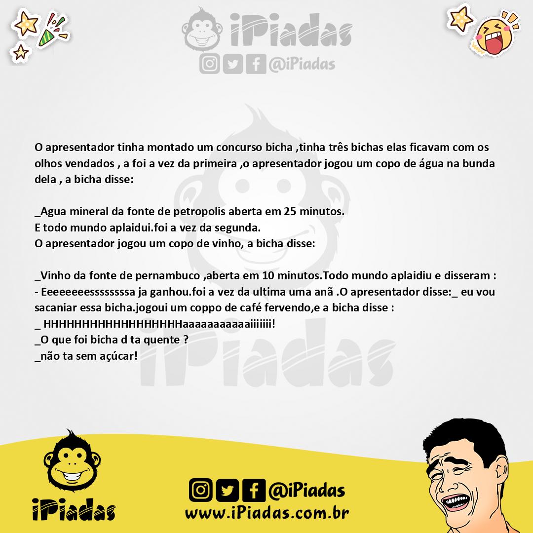 Ilustração da piada Concurso bicha mais inteligente no iPiadas