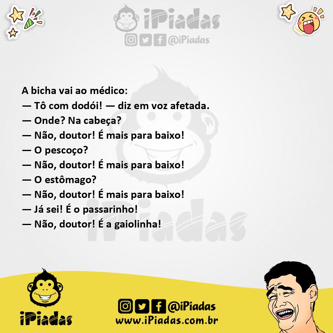 Ilustração da piada Dodói no iPiadas