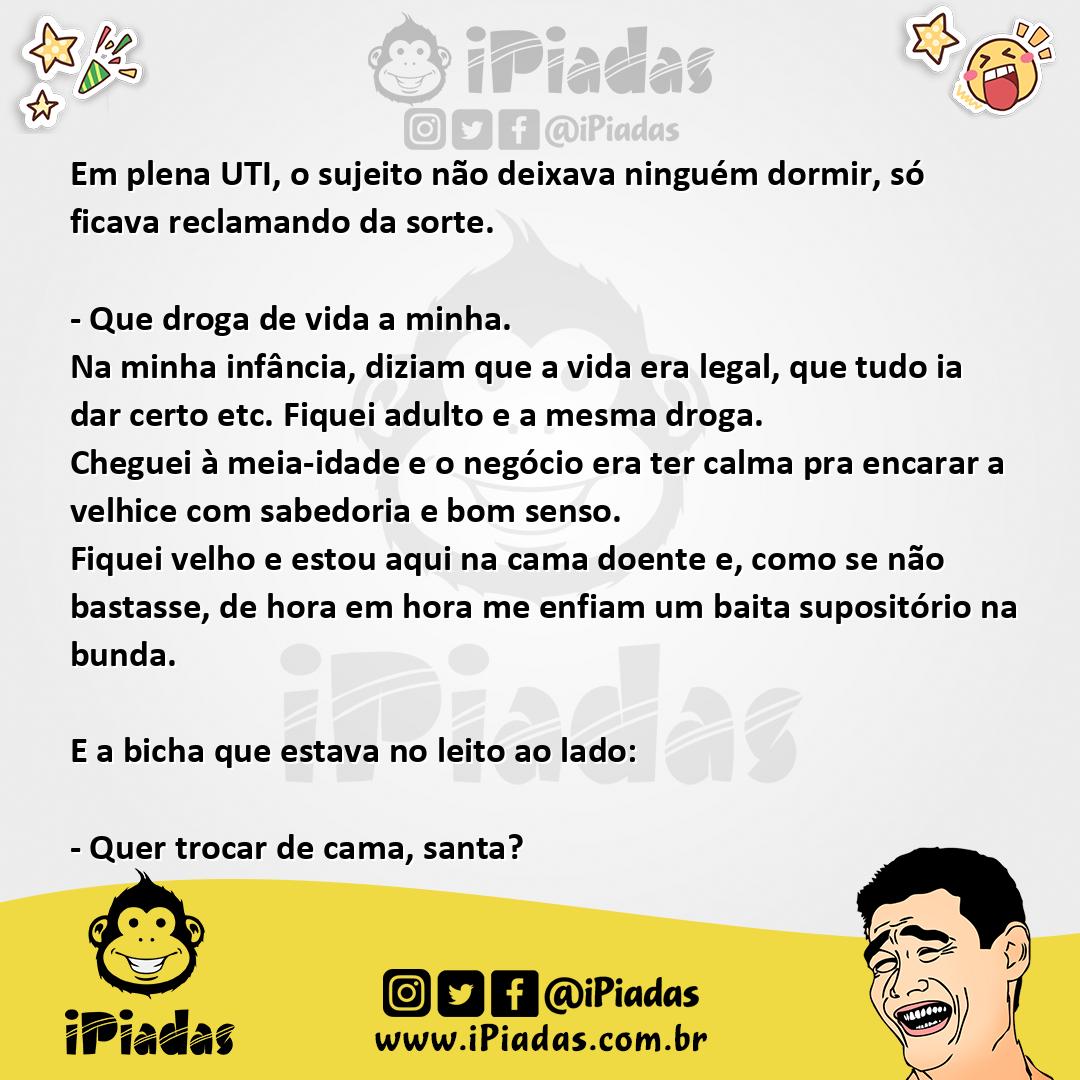 Ilustração da piada Na UTI no iPiadas