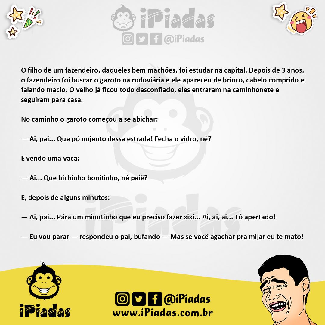 Ilustração da piada Pai Machão no iPiadas