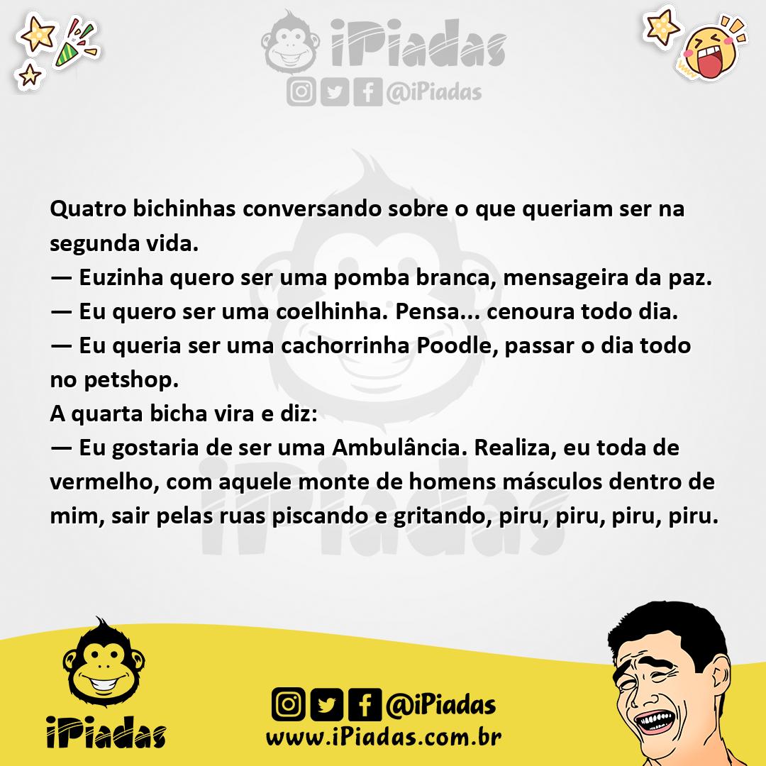 Ilustração da piada Segunda Vida no iPiadas