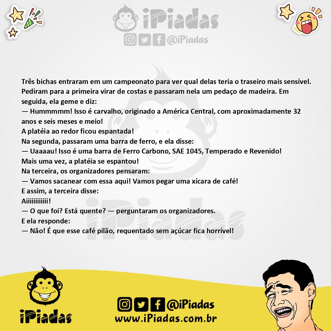 Ilustração da piada Sensibilidade no iPiadas