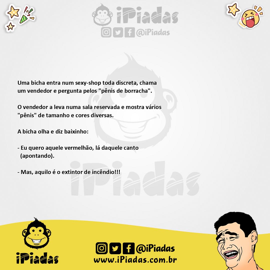 Ilustração da piada Sexy Shop no iPiadas