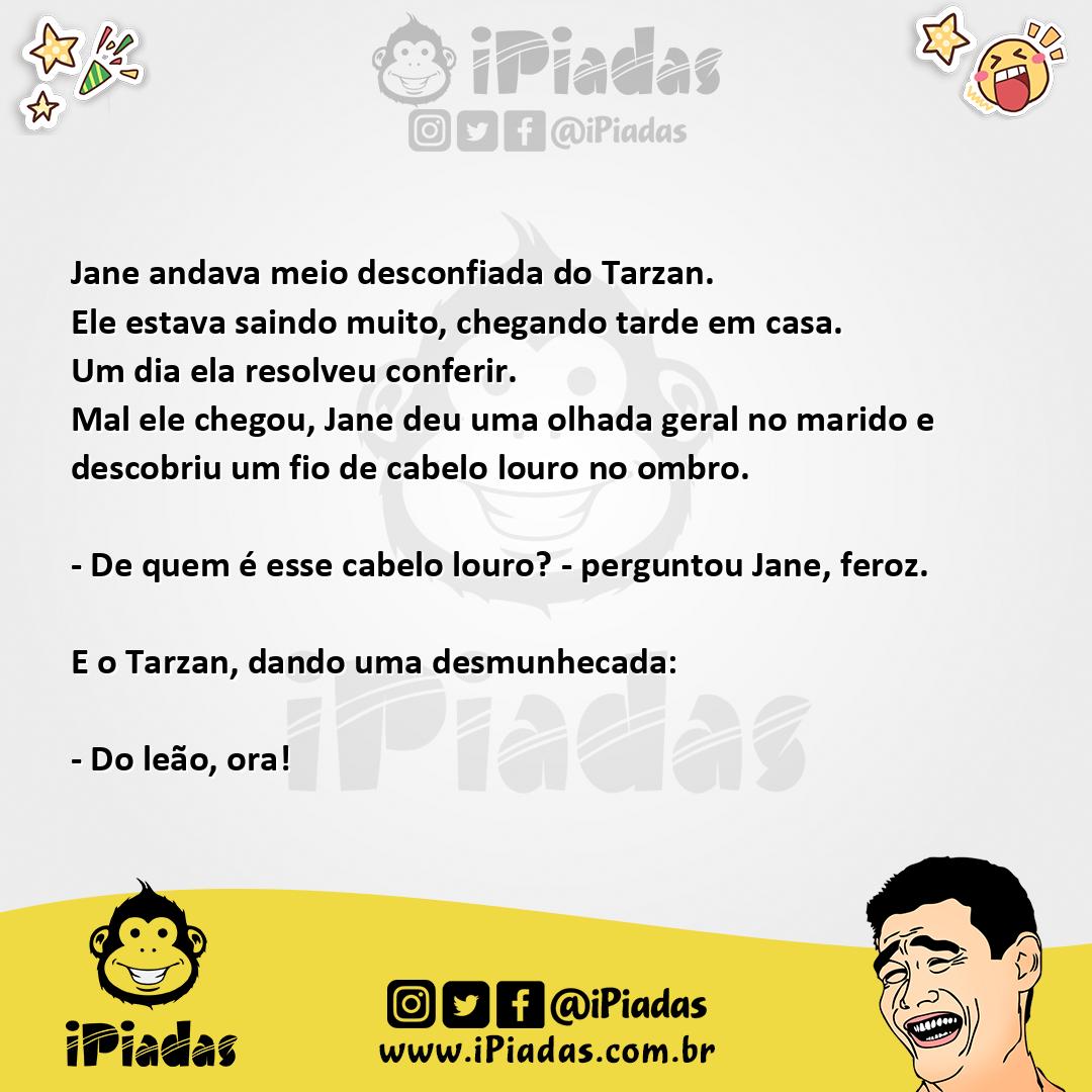 Ilustração da piada Tarzan Gay no iPiadas