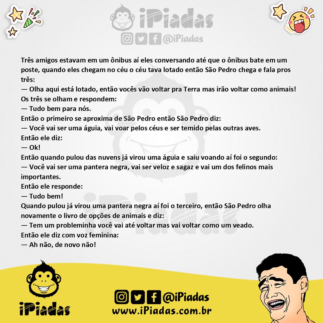 Ilustração da piada Voltando Como Animais no iPiadas