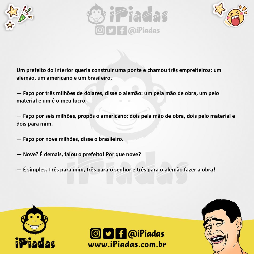 Ilustração da piada Empreiteiros no iPiadas