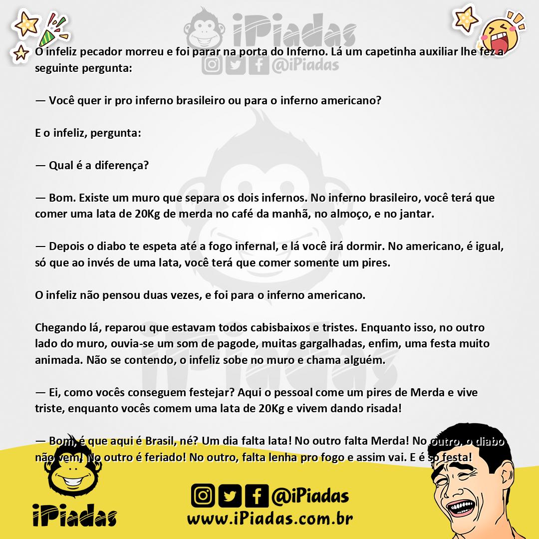 O Inferno Brasileiro Piadas Engraçadas