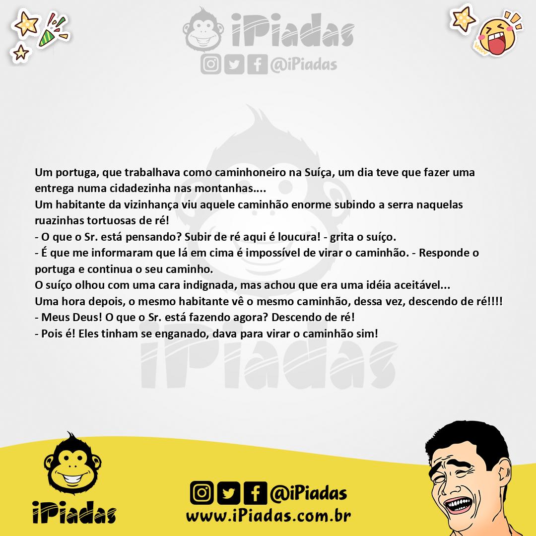 Ilustração da piada Portuga caminhoneiro no iPiadas