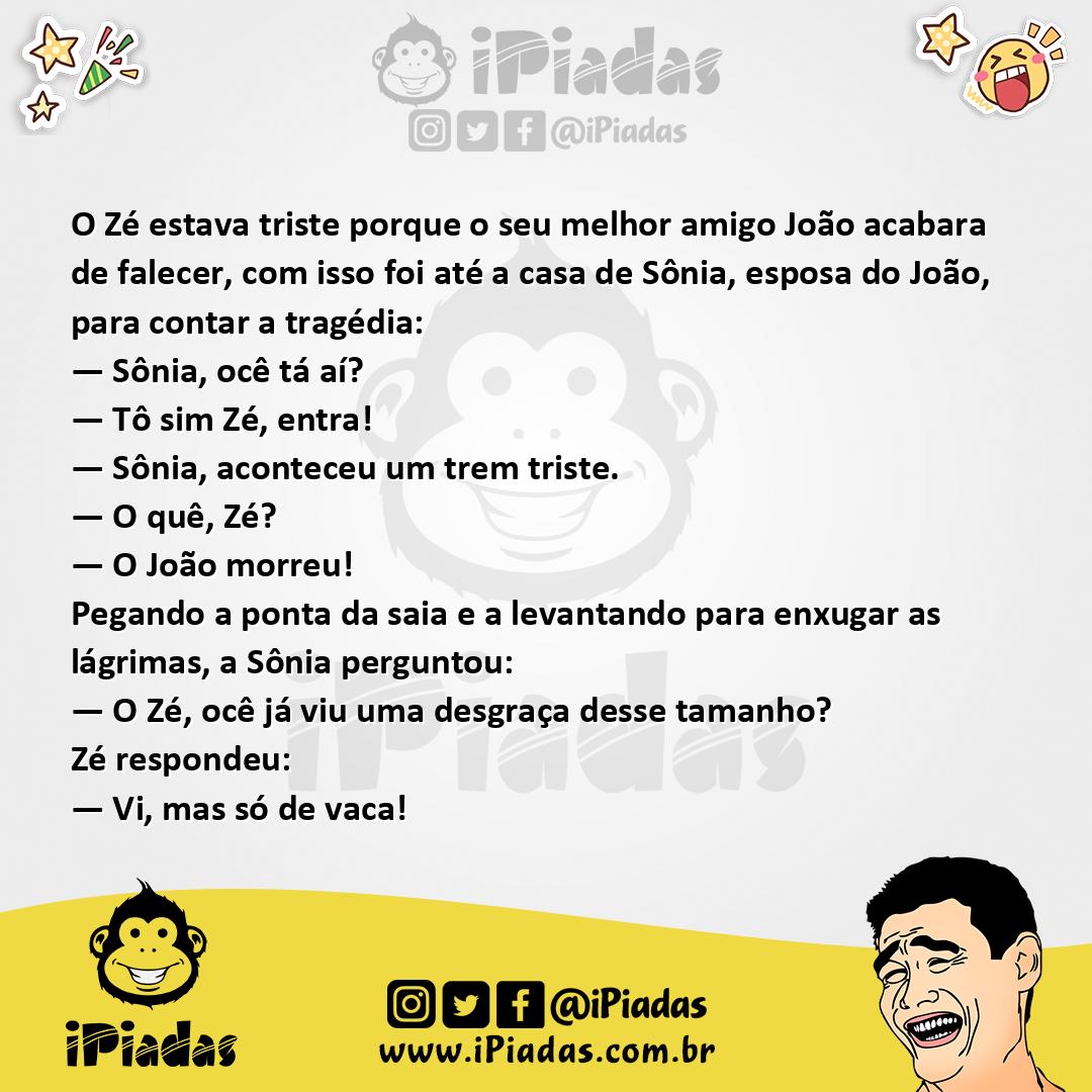 Ilustração da piada Avisando da Morte no iPiadas