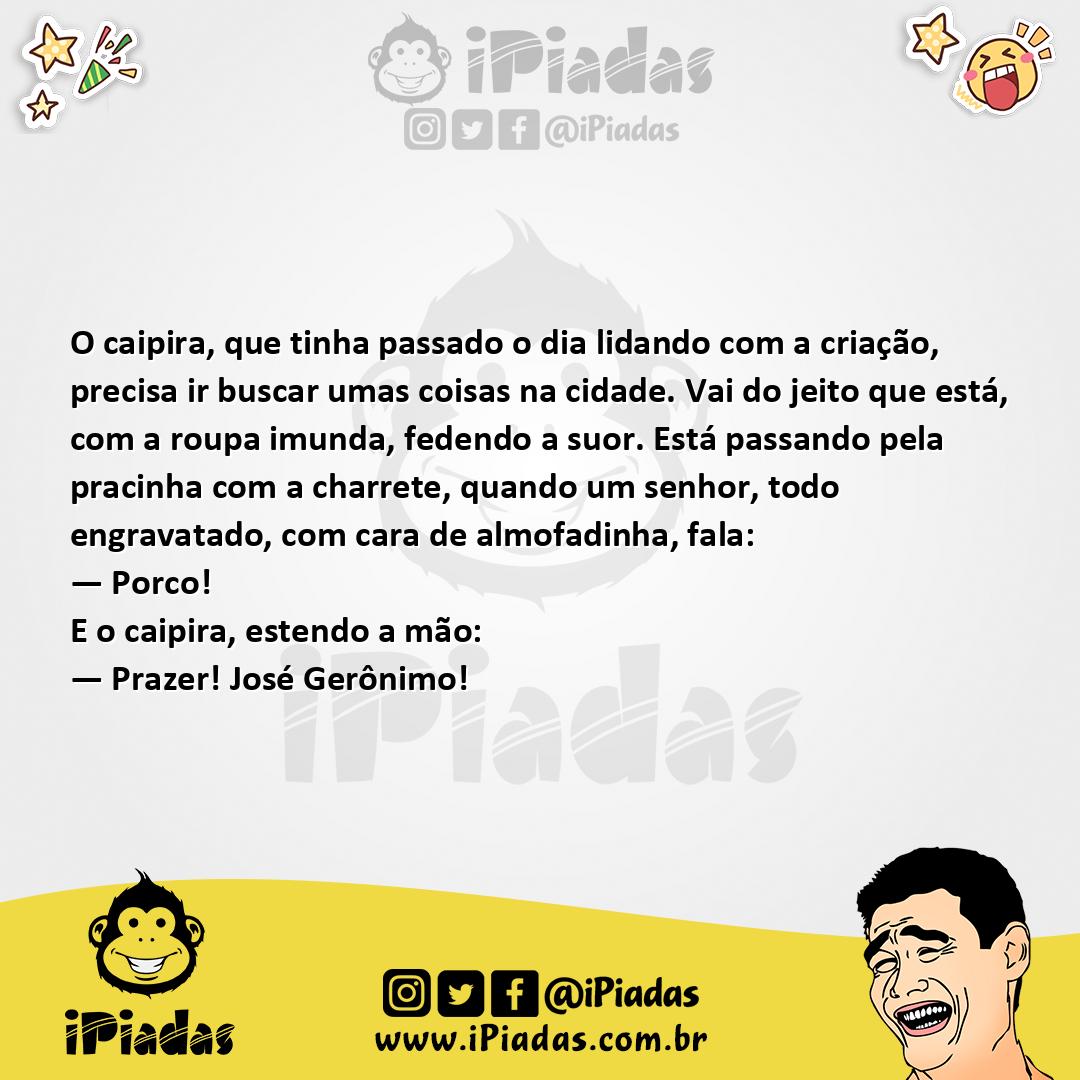 Ilustração da piada Caipira Imundo no iPiadas