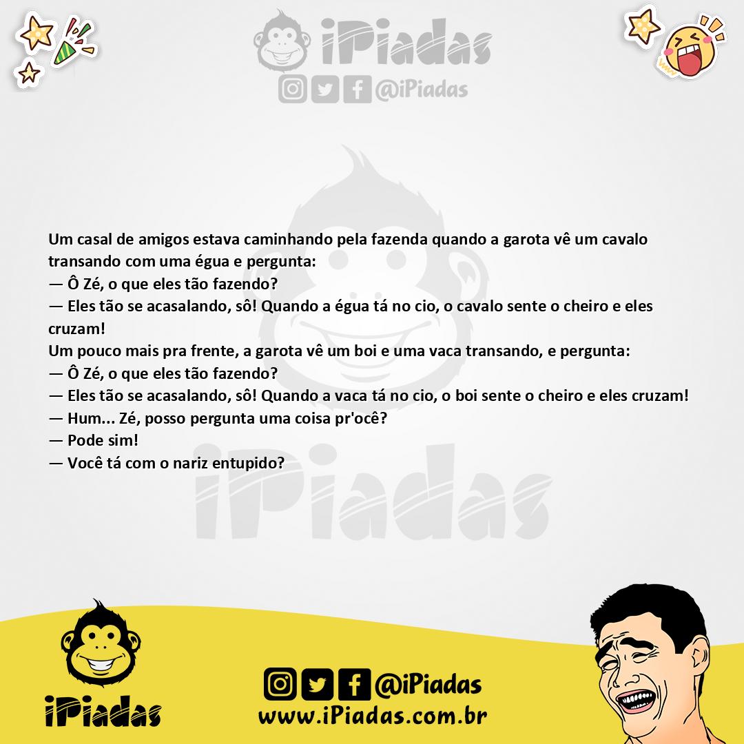 Ilustração da piada Cheiro do Cio no iPiadas