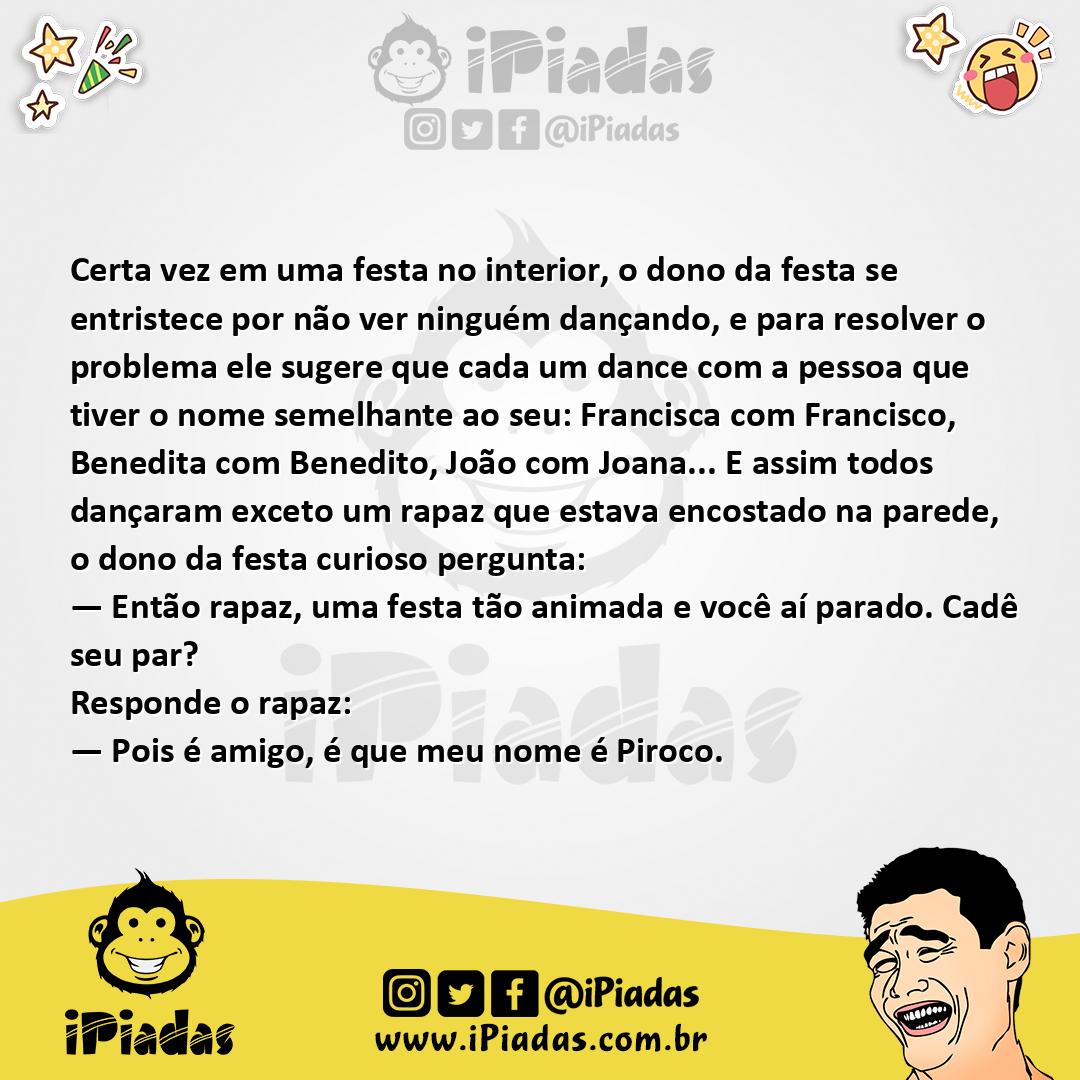 Ilustração da piada Festa no Interior no iPiadas