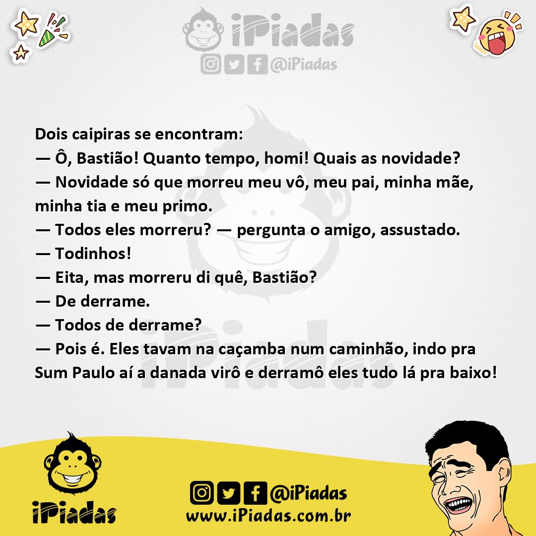 Ilustração da piada Mortes na Família no iPiadas