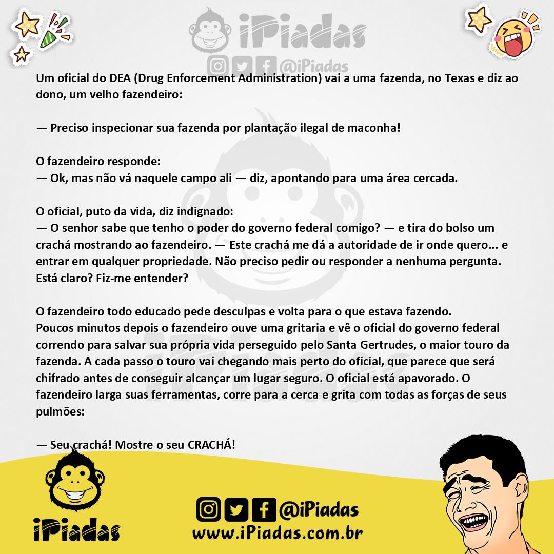 Ilustração da piada Não Vá Ali no iPiadas