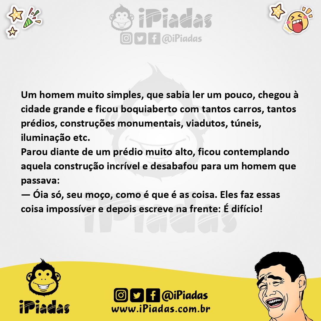 Ilustração da piada Prédio Alto no iPiadas
