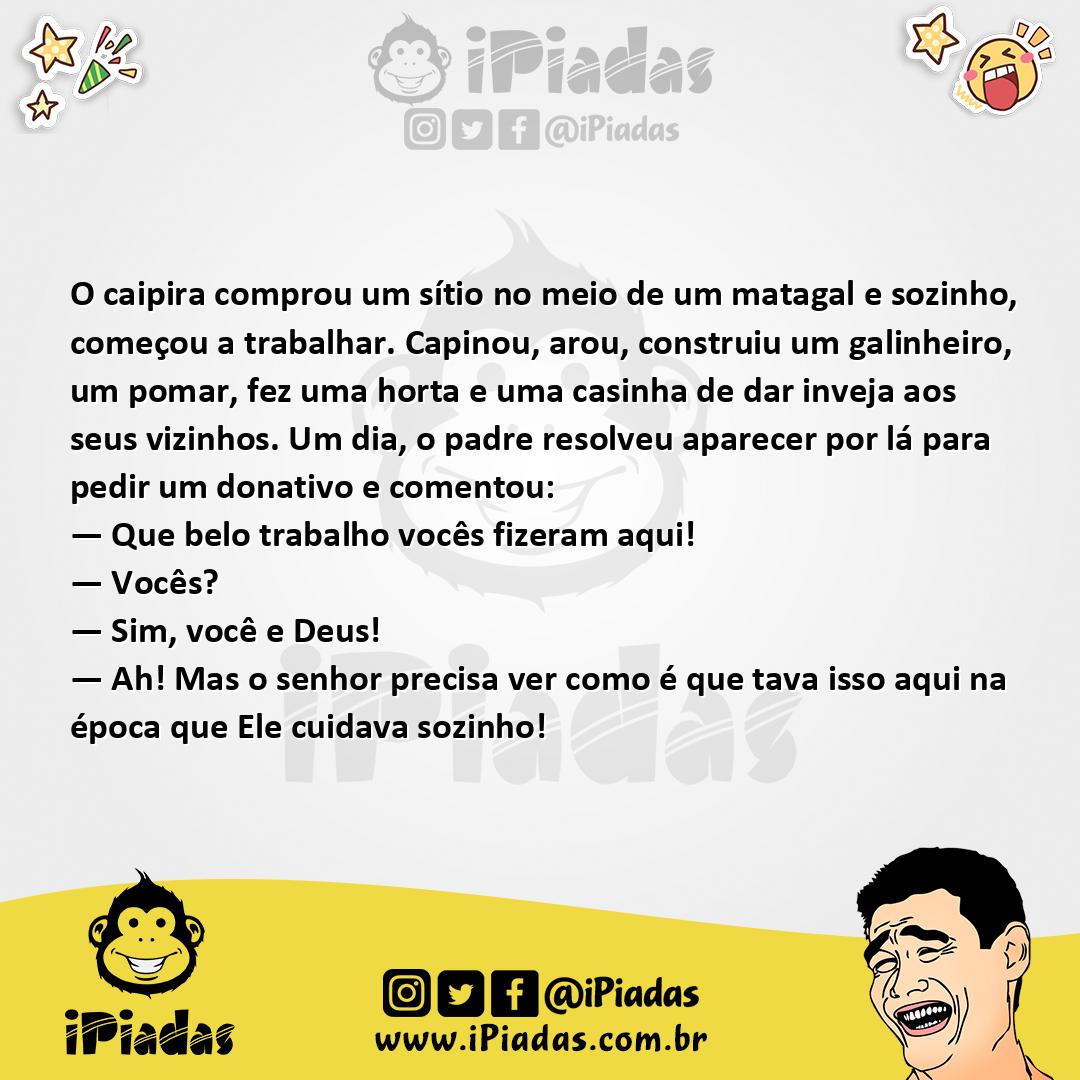Ilustração da piada Reformando o Sítio no iPiadas