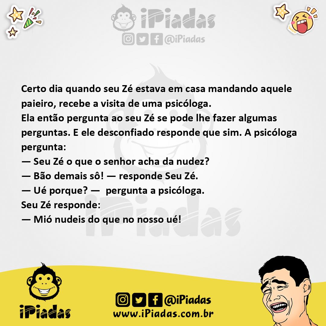 Ilustração da piada Visita da Psicóloga no iPiadas