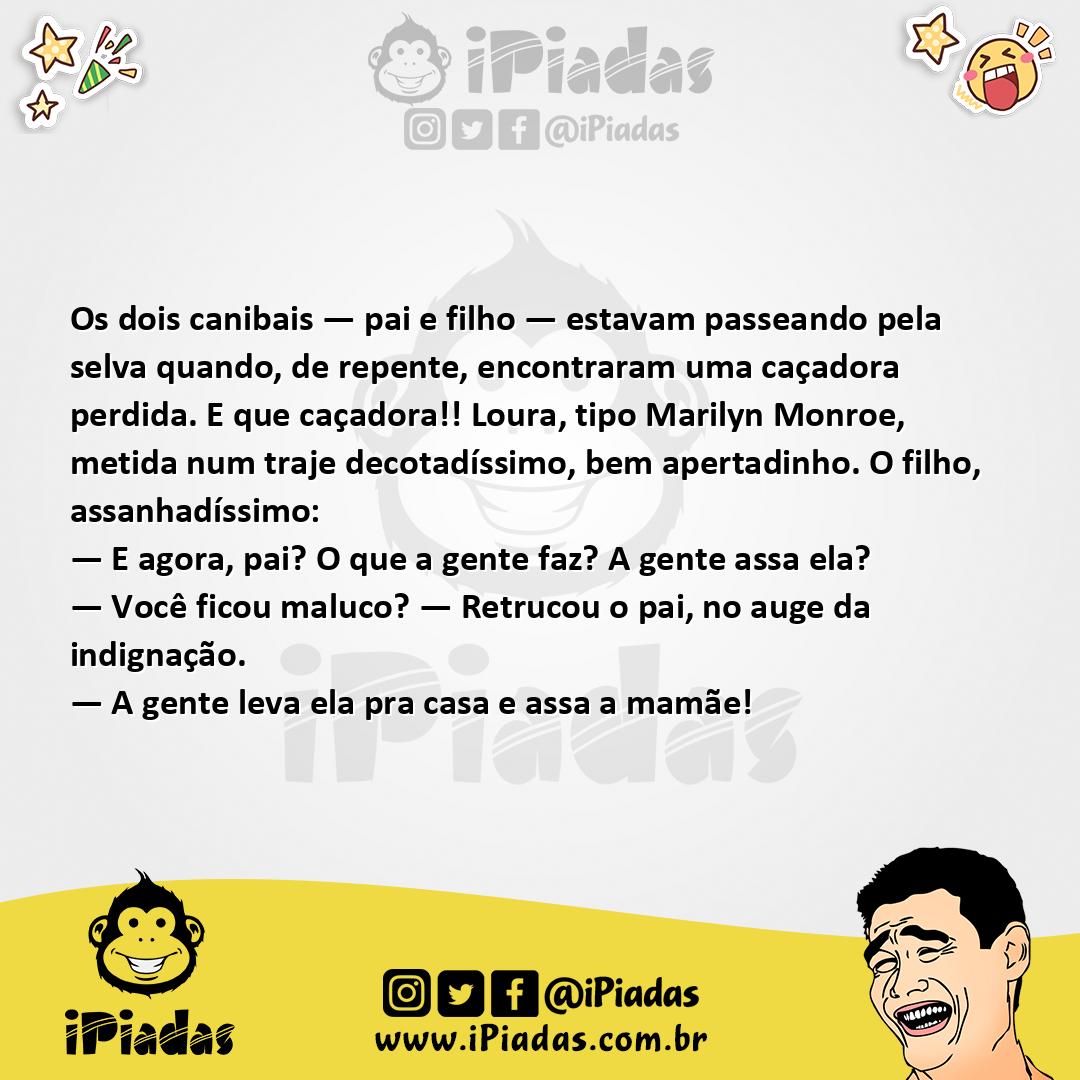 Ilustração da piada Loura Passeando Na Floresta no iPiadas
