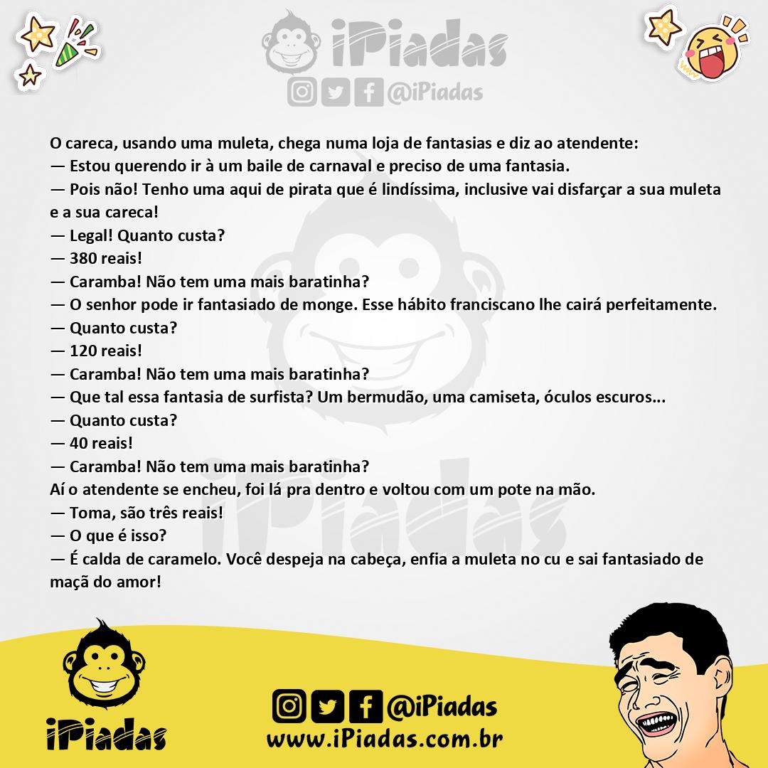 Ilustração da piada Fantasia Barata no iPiadas