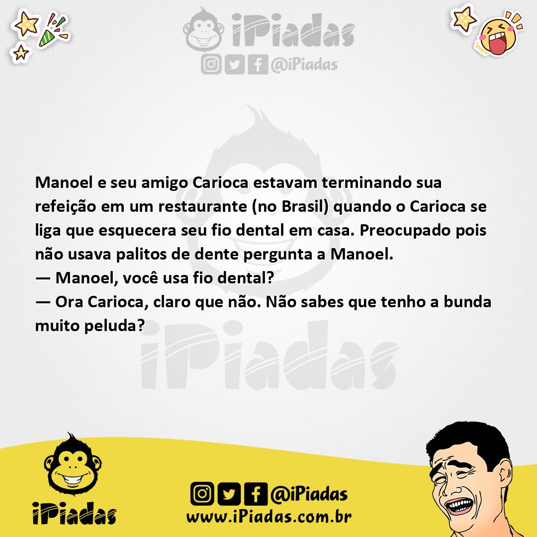 Ilustração da piada Fio Dental no iPiadas