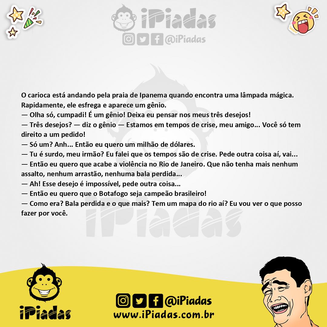 Ilustração da piada Lâmpada Mágica no iPiadas