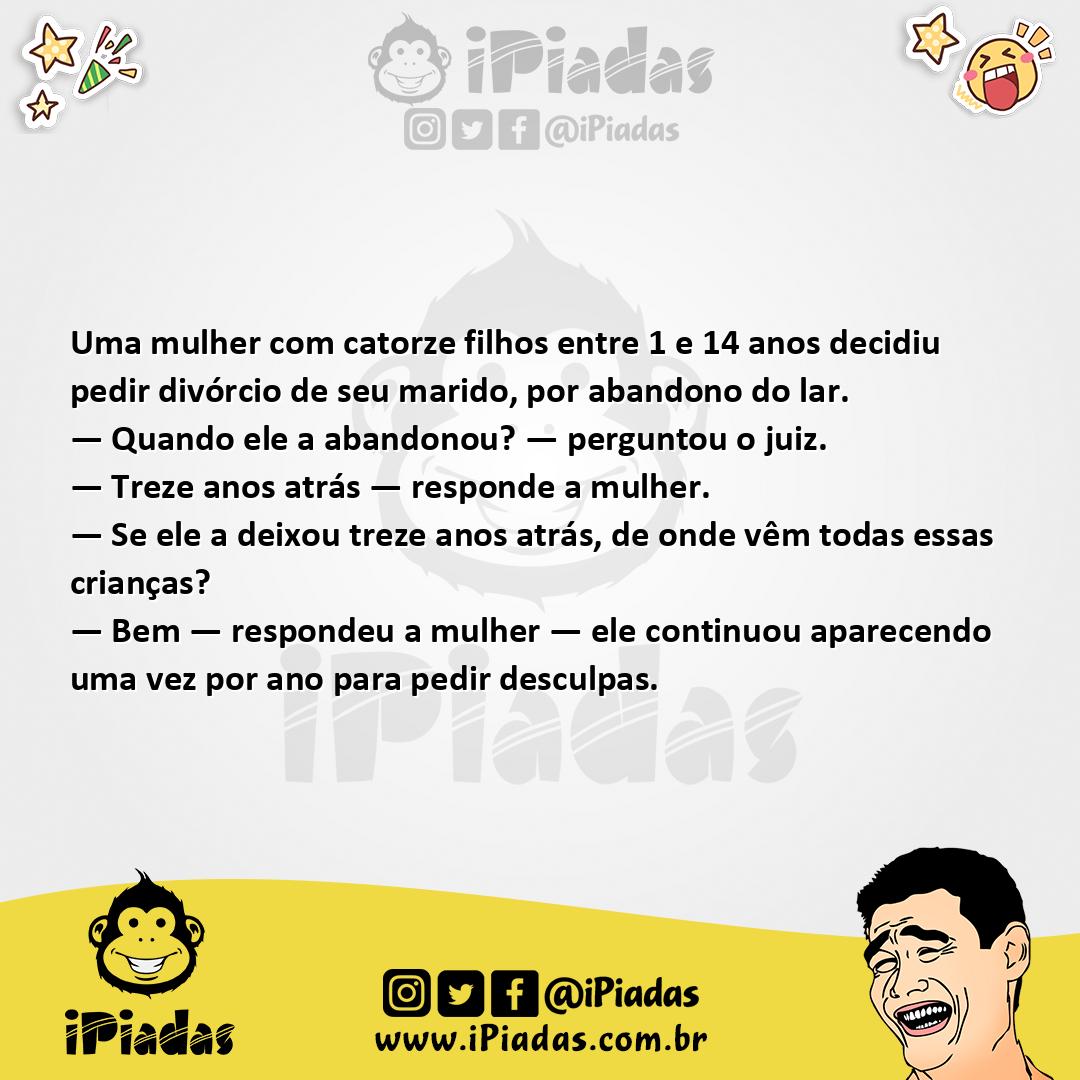 Ilustração da piada 14 Filhos no iPiadas