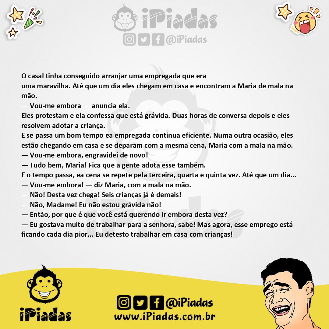 Ilustração da piada A Empregada que Ficou Grávida no iPiadas