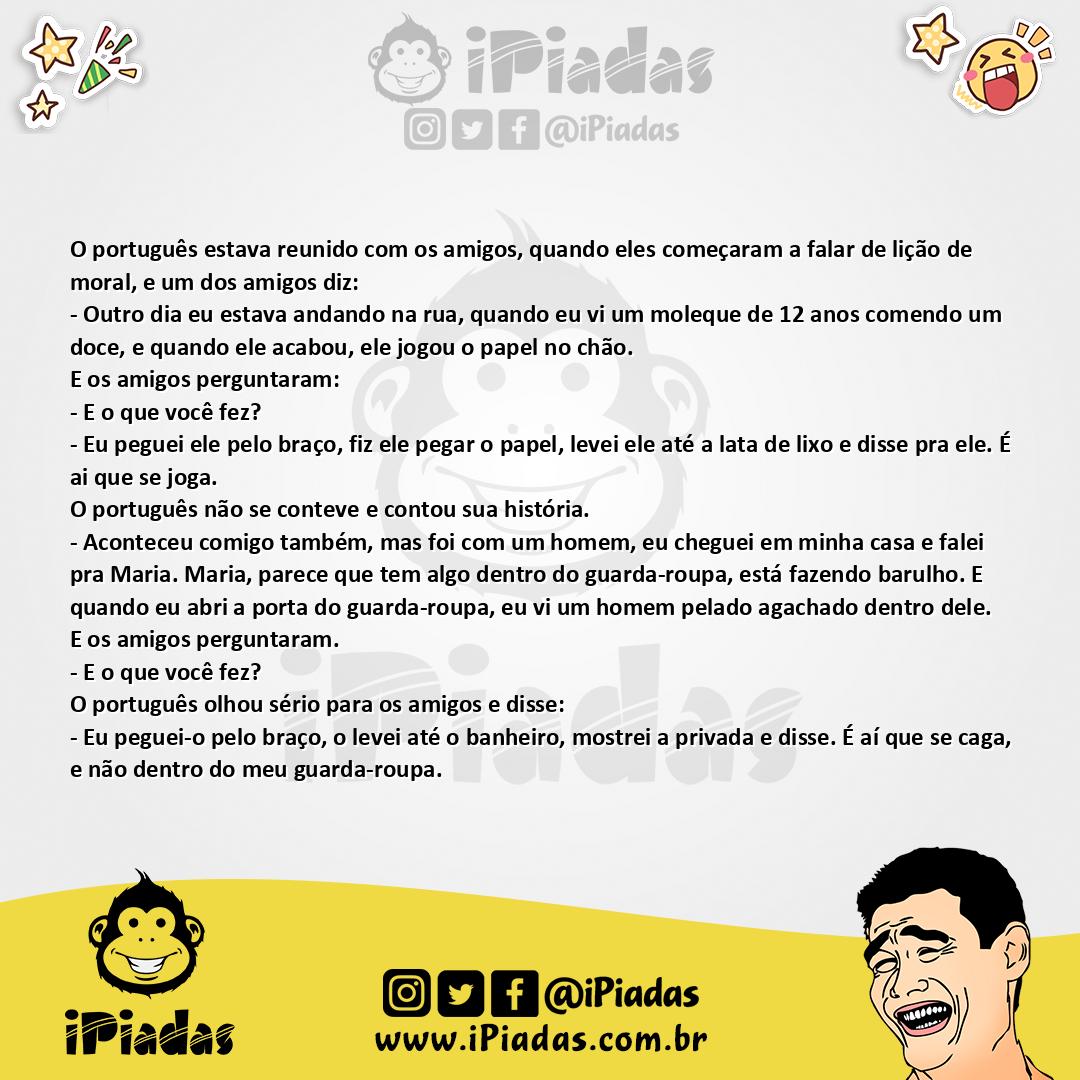 Ilustração da piada A Lição de Moral no iPiadas
