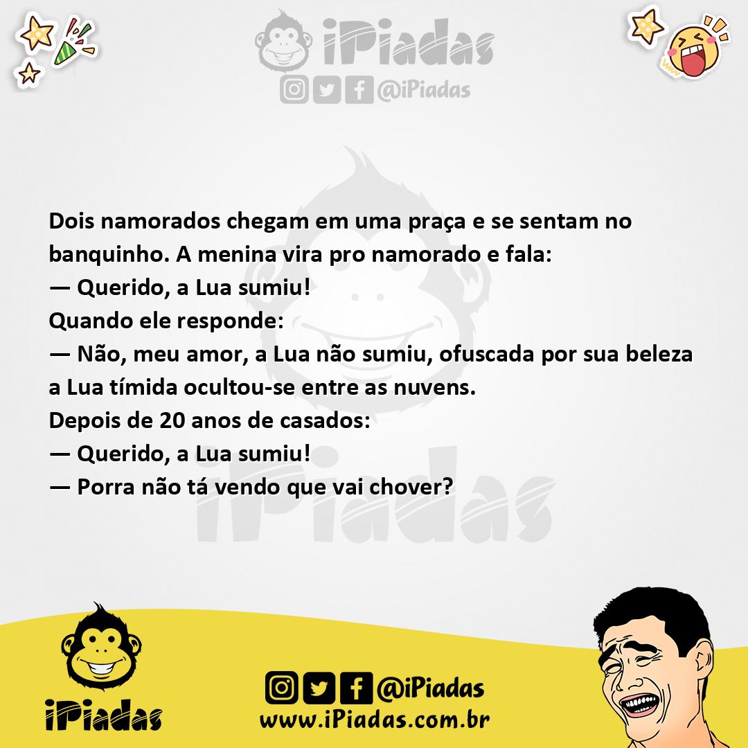Ilustração da piada A Lua e os Namorados no iPiadas