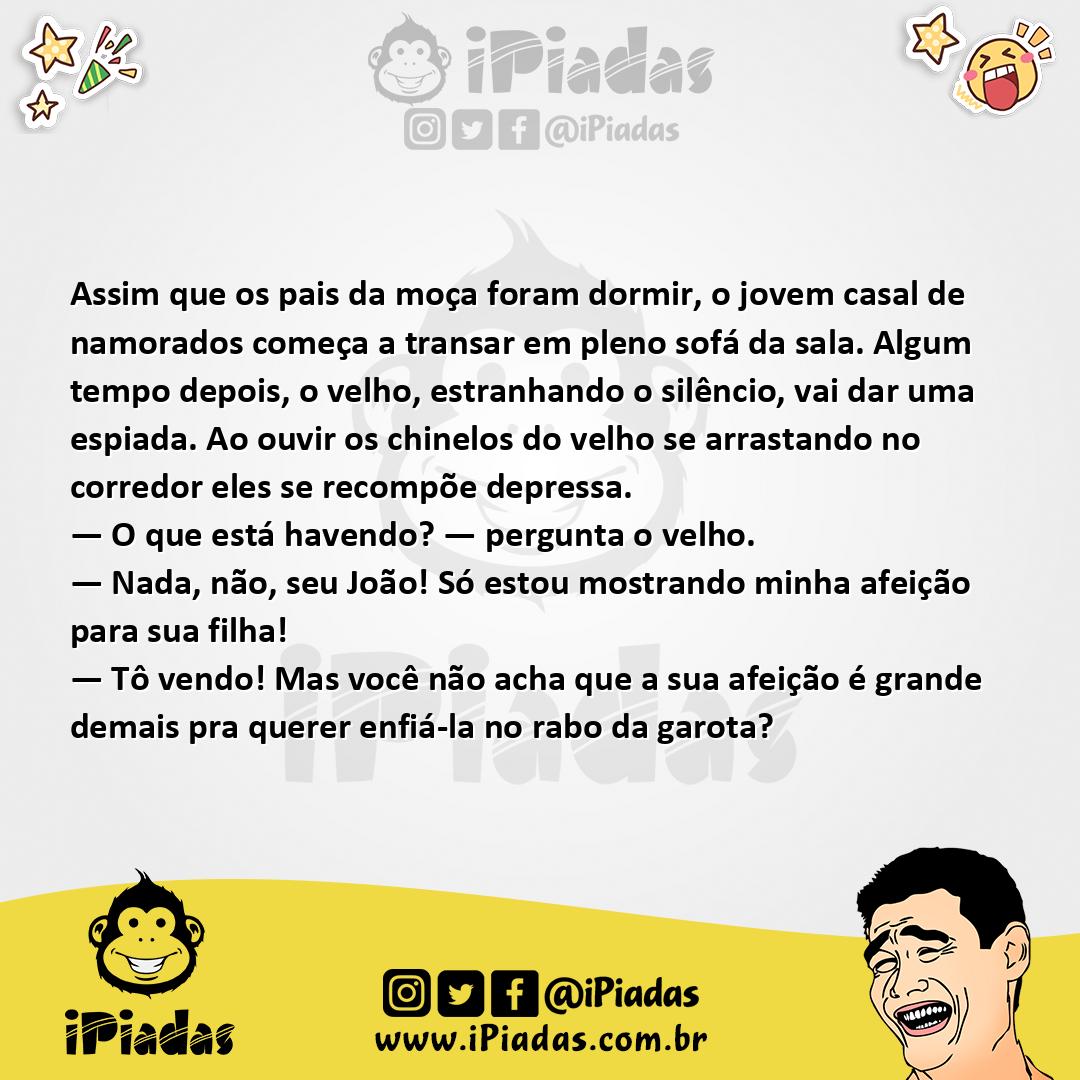 Ilustração da piada Afeição no iPiadas