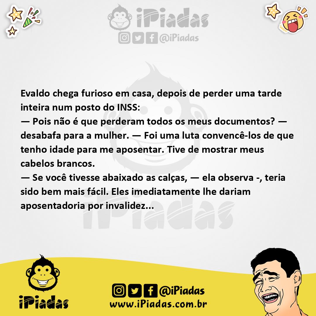 Ilustração da piada Aposentadoria no iPiadas