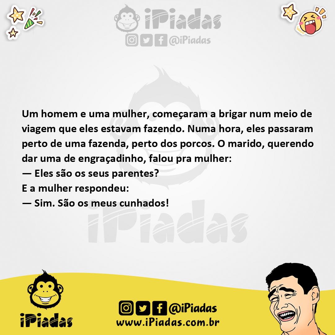 Ilustração da piada Briga na Viagem no iPiadas