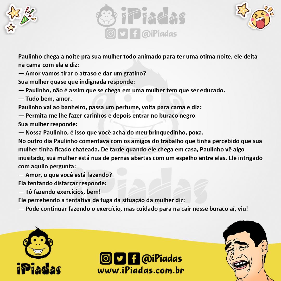 Ilustração da piada Buraco Negro da Mulher no iPiadas