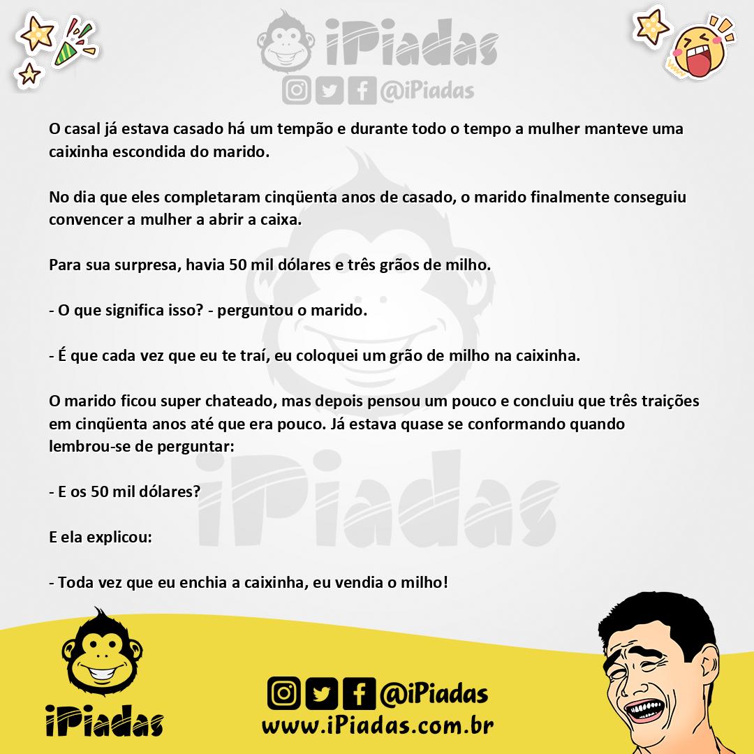 Ilustração da piada Caixinha Surpresa no iPiadas