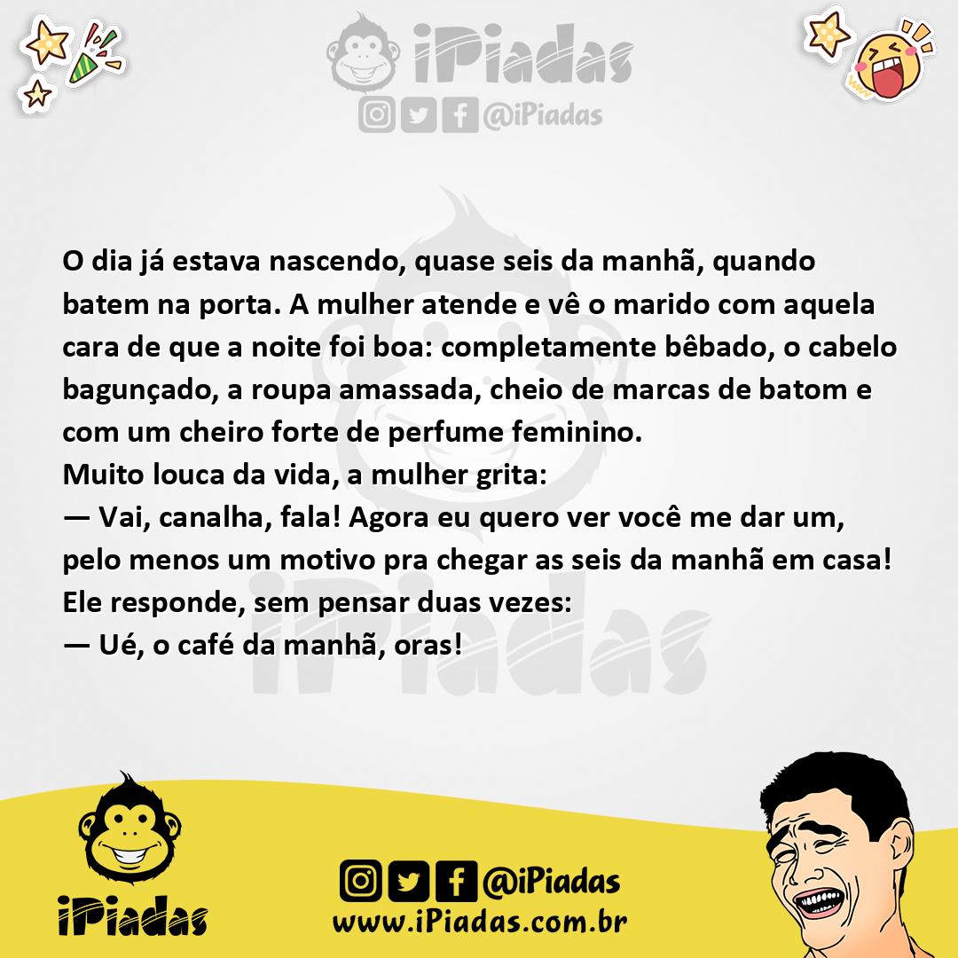 Ilustração da piada Chegando Tarde no iPiadas