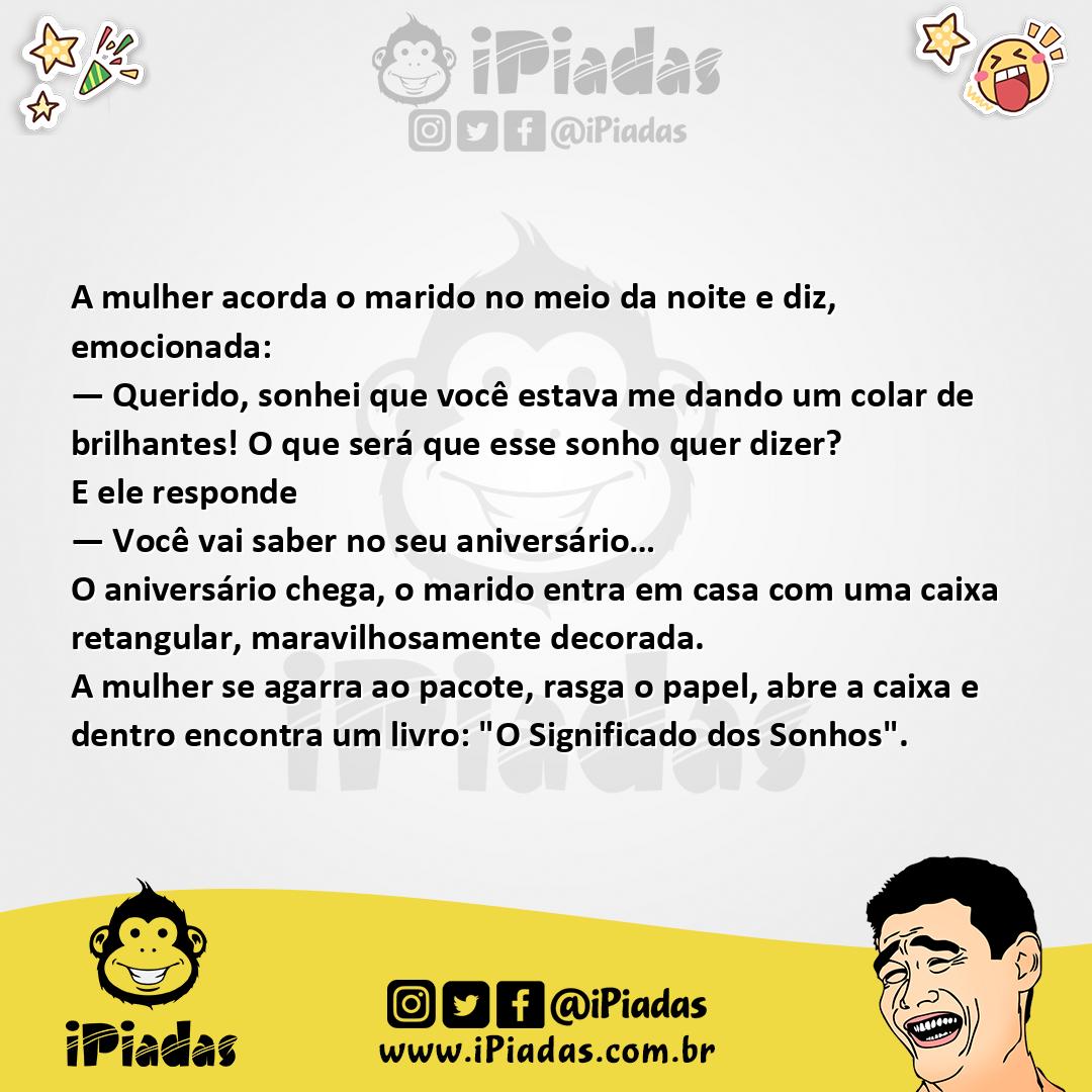 Ilustração da piada Colar de Brilhantes no iPiadas