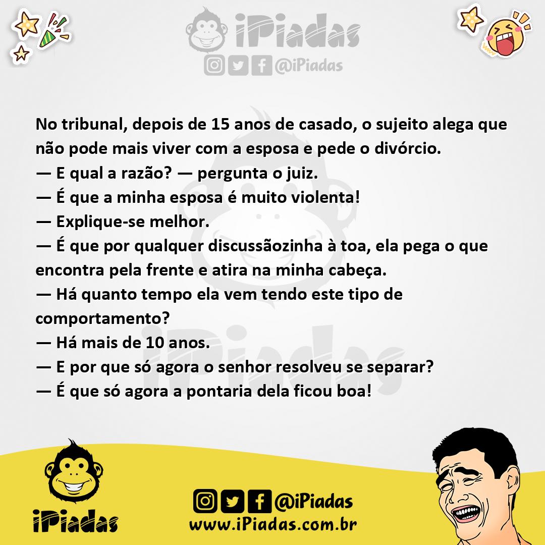 Ilustração da piada Comportamento Violento no iPiadas