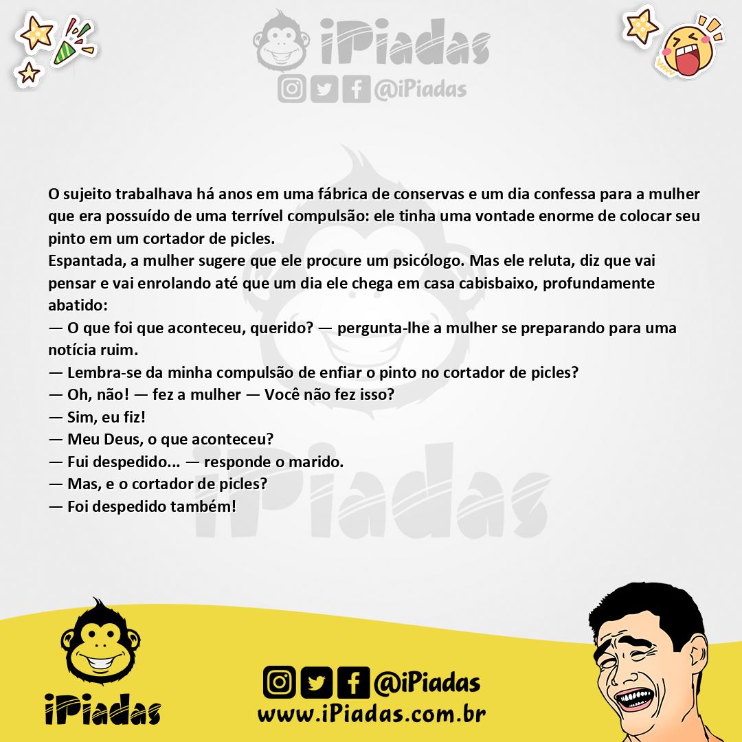 Ilustração da piada Cortador de Picles no iPiadas