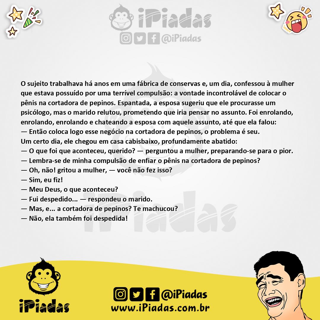 Ilustração da piada Cortadora de Pepinos no iPiadas