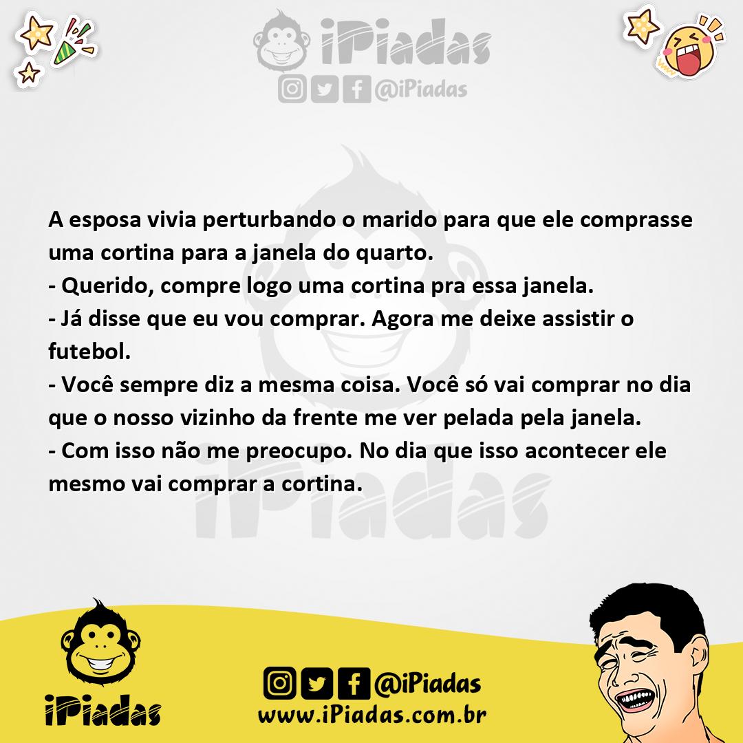 Ilustração da piada Cortina do Quarto no iPiadas