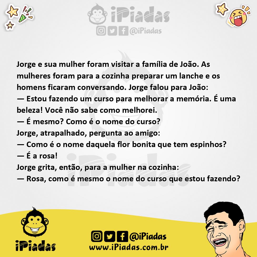 Ilustração da piada Curso para Memória no iPiadas