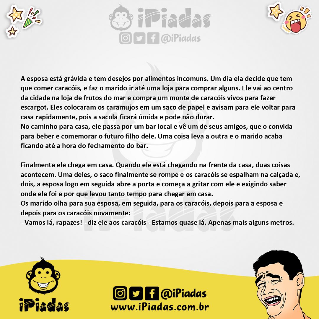 Ilustração da piada Desejo da Esposa Grávida no iPiadas