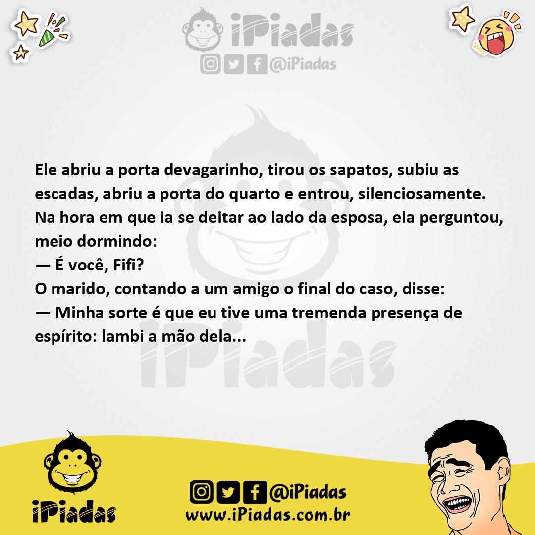 Ilustração da piada É Você, Fifi? no iPiadas