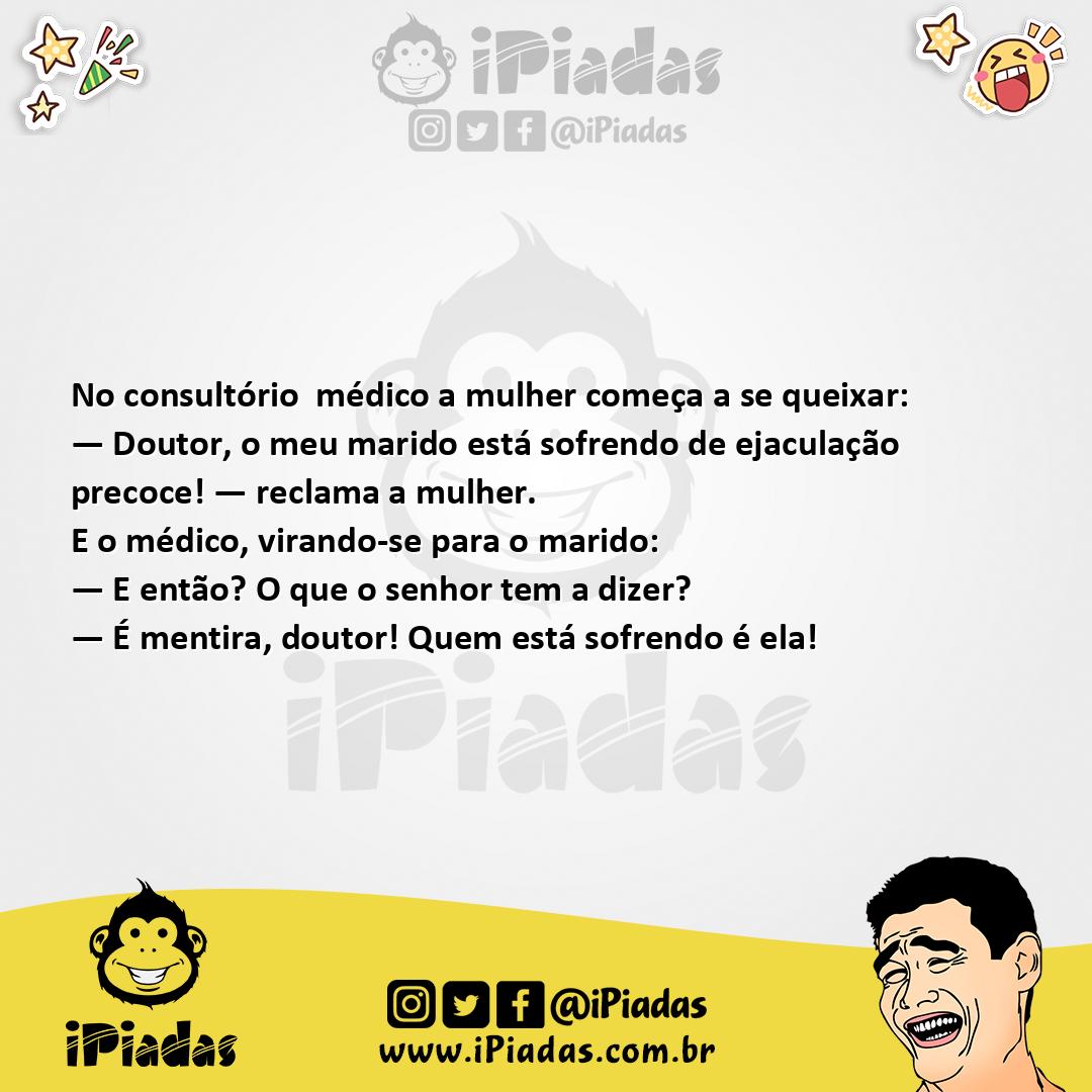 Ilustração da piada Ejaculação Precoce no iPiadas