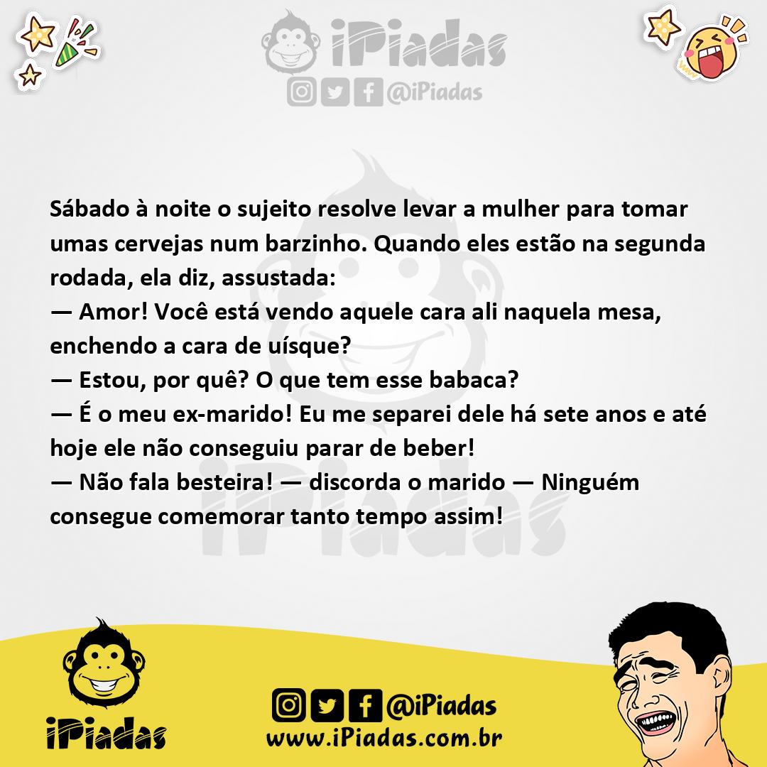 Ilustração da piada Encontrando o Ex-marido no iPiadas